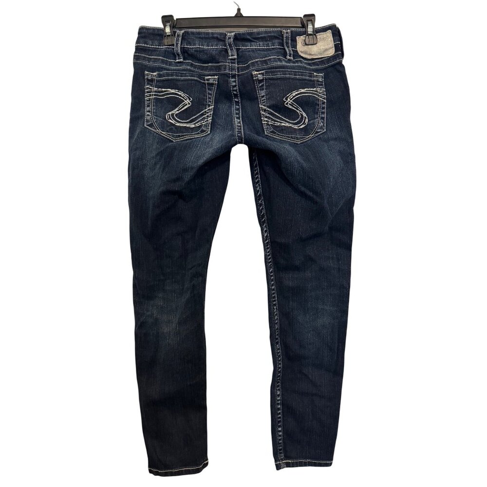 Silver Jeans Co. Dark Wash Womens W30 L29 Denim Straight Leg Jeans